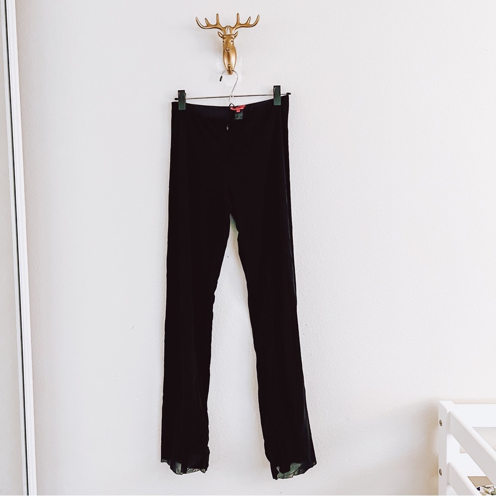 Vivienne Tam Women's Black Mesh Pants Size Medium